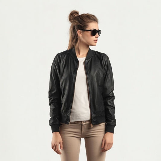 Black Leather Varsity Jacket – Classic Letterman Bomber Style