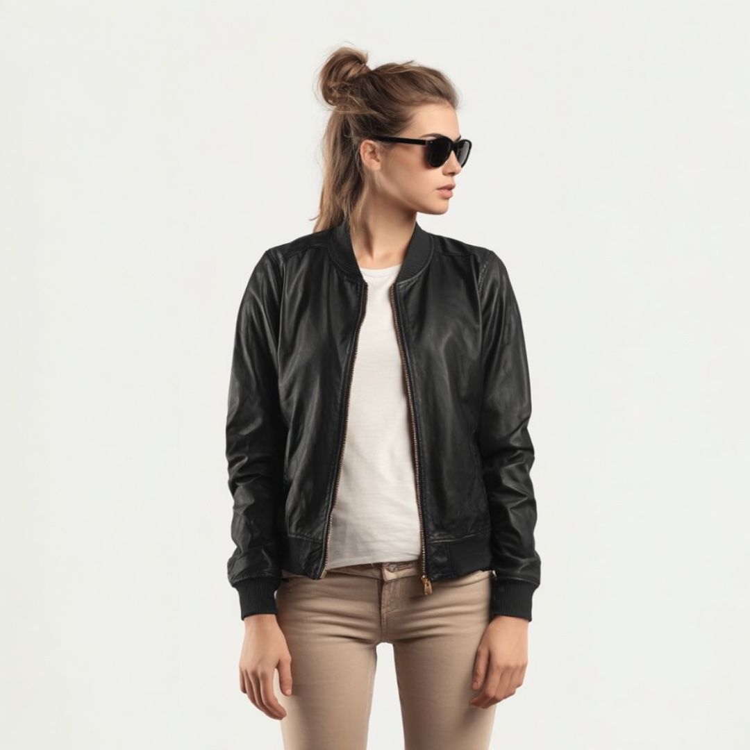 Black Leather Varsity Jacket – Classic Letterman Bomber Style